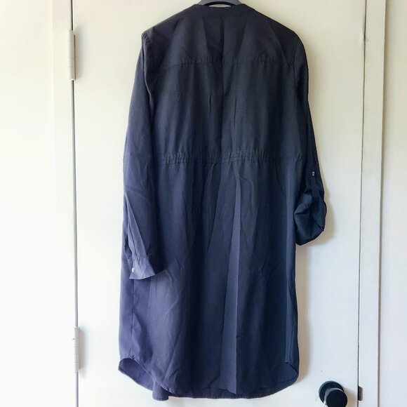 Motherhood Maternity Black Long Dress Pockets Tie Waist sz L - Picture 8 of 13